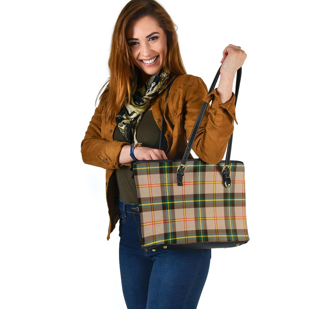 saskatchewan-province-canada-tartan-leather-tote-bag