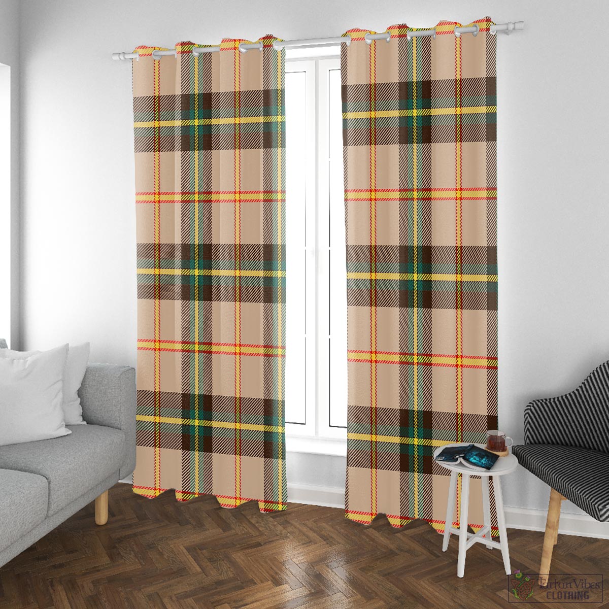 Saskatchewan Province Canada Tartan Window Curtain