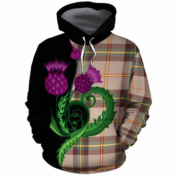 Saskatchewan Province Canada Tartan Cotton Hoodie Traditional Scottish Thistle