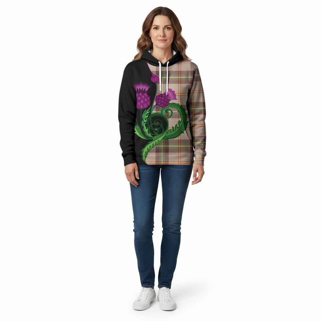 Saskatchewan Province Canada Tartan Cotton Hoodie Traditional Scottish Thistle