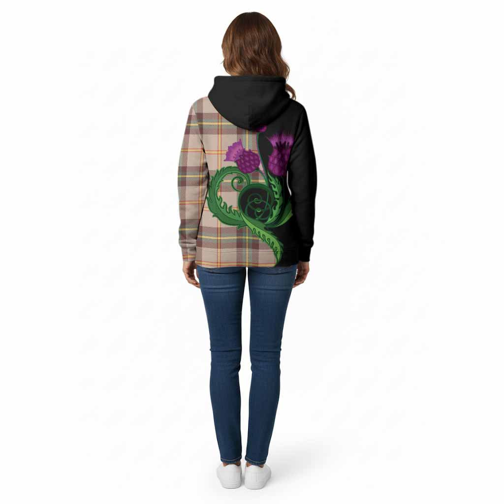 Saskatchewan Province Canada Tartan Cotton Hoodie Traditional Scottish Thistle