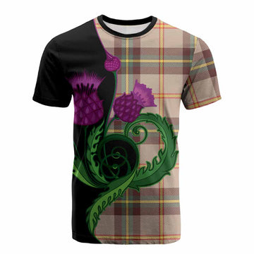 Saskatchewan Province Canada Tartan Cotton T-shirt Traditional Scottish Thistle