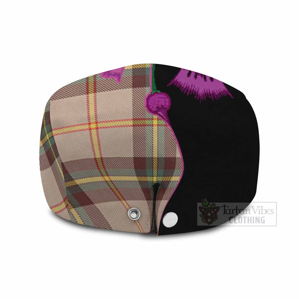 Saskatchewan Province Canada Tartan Flat Cap, Jeff Cap Traditional Scottish Thistle