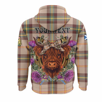 Saskatchewan Province Canada Tartan Hoodie Scottish Thistle Heilan Coo