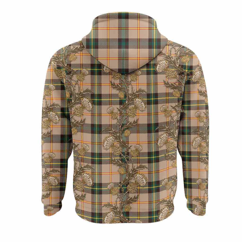 Saskatchewan Province Canada Tartan Hoodie Seamless Scottish Thistle Flowers