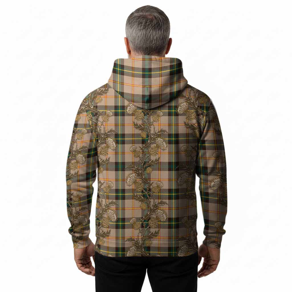 Saskatchewan Province Canada Tartan Hoodie Seamless Scottish Thistle Flowers