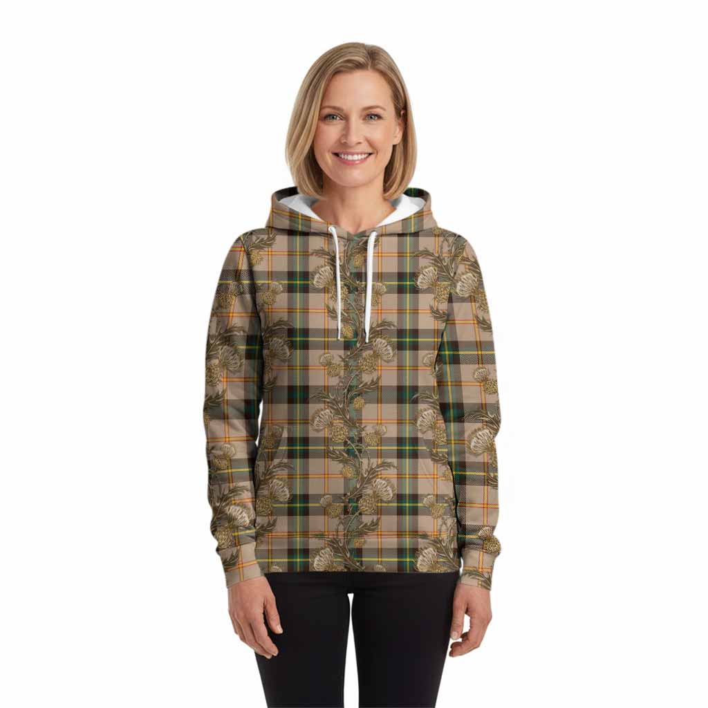 Saskatchewan Province Canada Tartan Hoodie Seamless Scottish Thistle Flowers