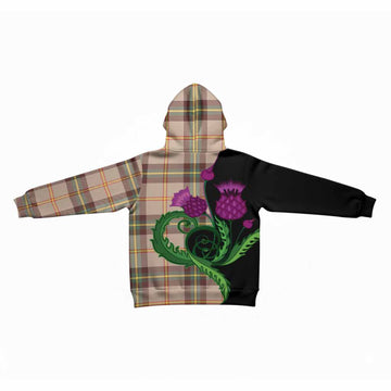 Saskatchewan Province Canada Tartan Kid Hoodie Traditional Scottish Thistle