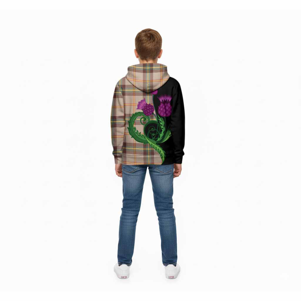 Saskatchewan Province Canada Tartan Kid Hoodie Traditional Scottish Thistle
