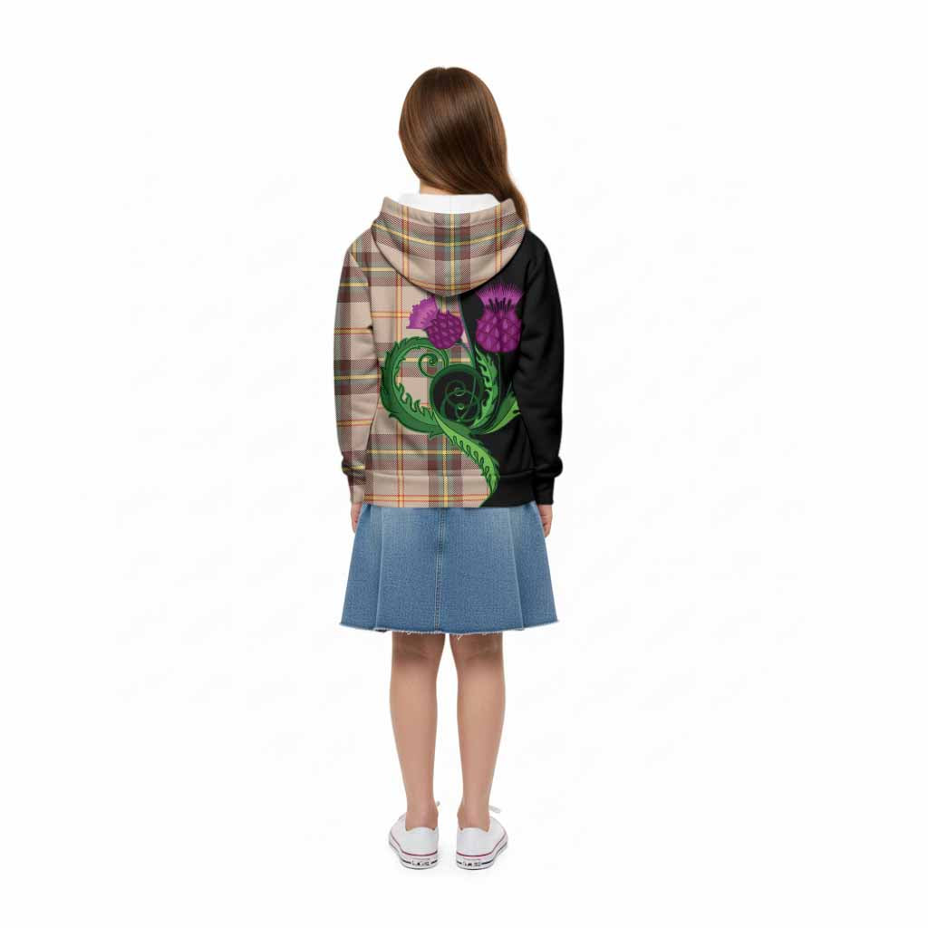 Saskatchewan Province Canada Tartan Kid Hoodie Traditional Scottish Thistle