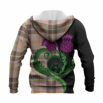 Saskatchewan Province Canada Tartan Knitted Hoodie Traditional Scottish Thistle