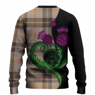 Saskatchewan Province Canada Tartan Knitted Sweater Traditional Scottish Thistle