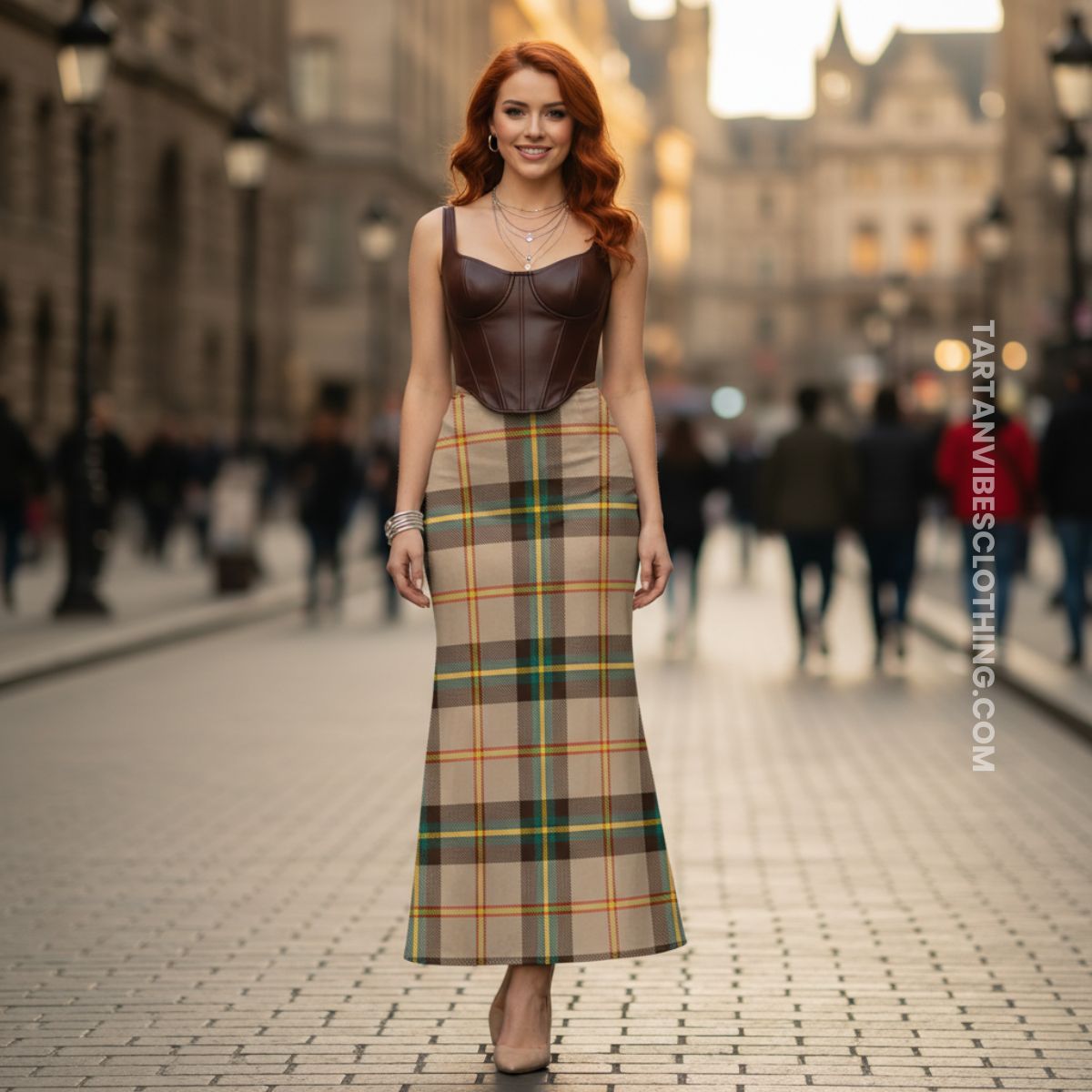 Saskatchewan Province Canada Tartan Womens Full Length Skirt