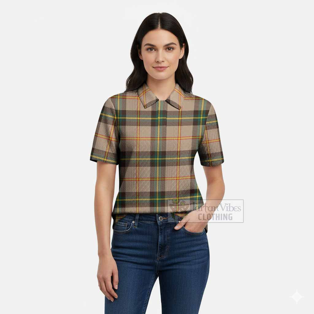 Saskatchewan Province Canada Tartan Women’s Polo Sweater Top