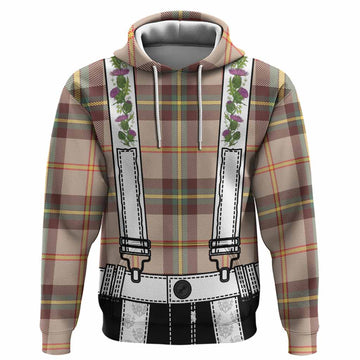 Saskatchewan Tartan Lederhosen Costume Hoodie Scotland Thistle Floral
