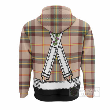Saskatchewan Tartan Lederhosen Costume Hoodie Scotland Thistle Floral