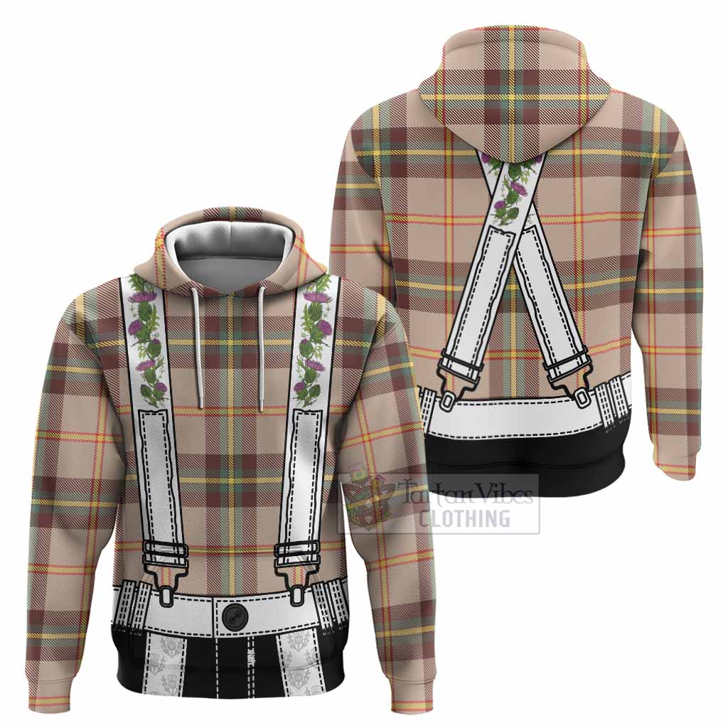 Saskatchewan Tartan Lederhosen Costume Hoodie Scotland Thistle Floral