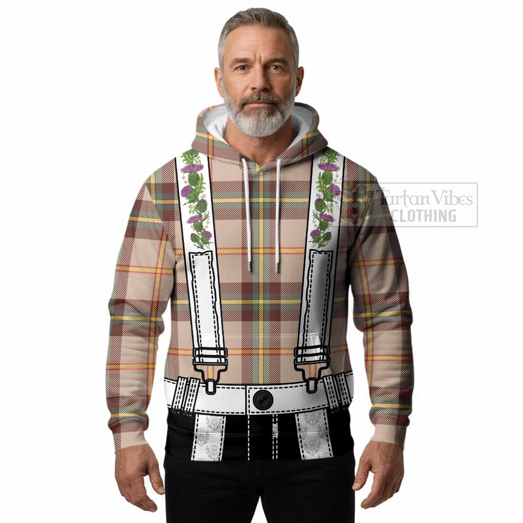 Saskatchewan Tartan Lederhosen Costume Hoodie Scotland Thistle Floral