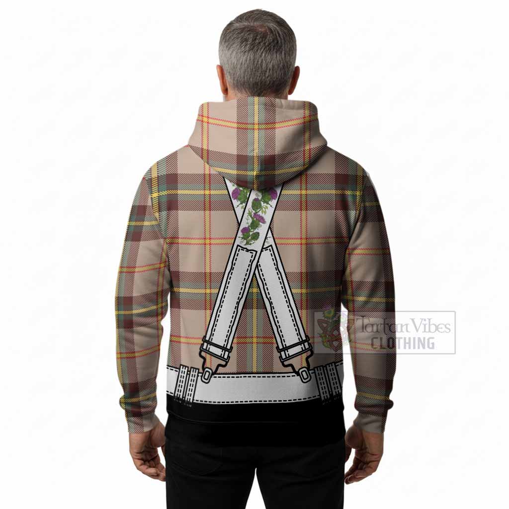 Saskatchewan Tartan Lederhosen Costume Hoodie Scotland Thistle Floral