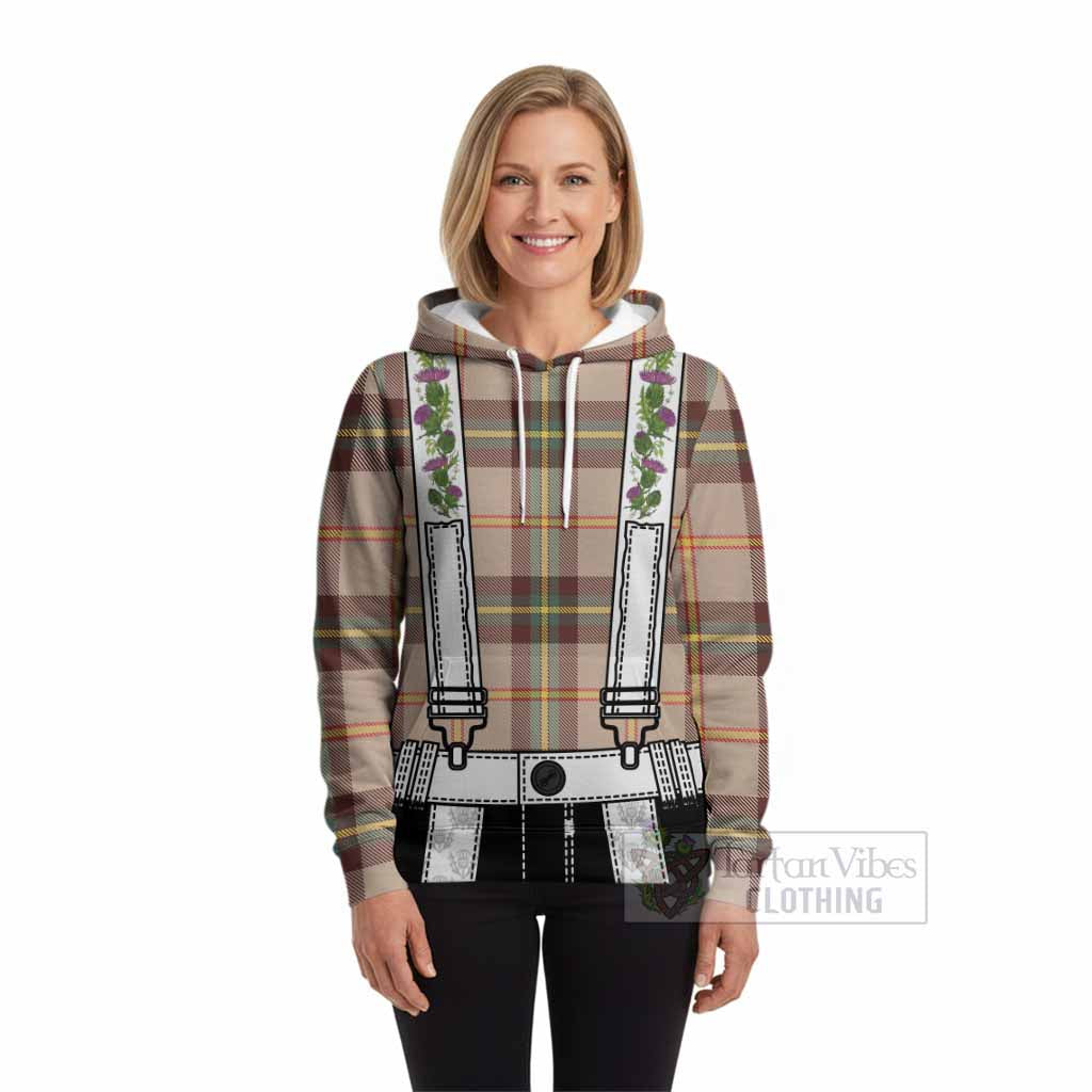 Saskatchewan Tartan Lederhosen Costume Hoodie Scotland Thistle Floral