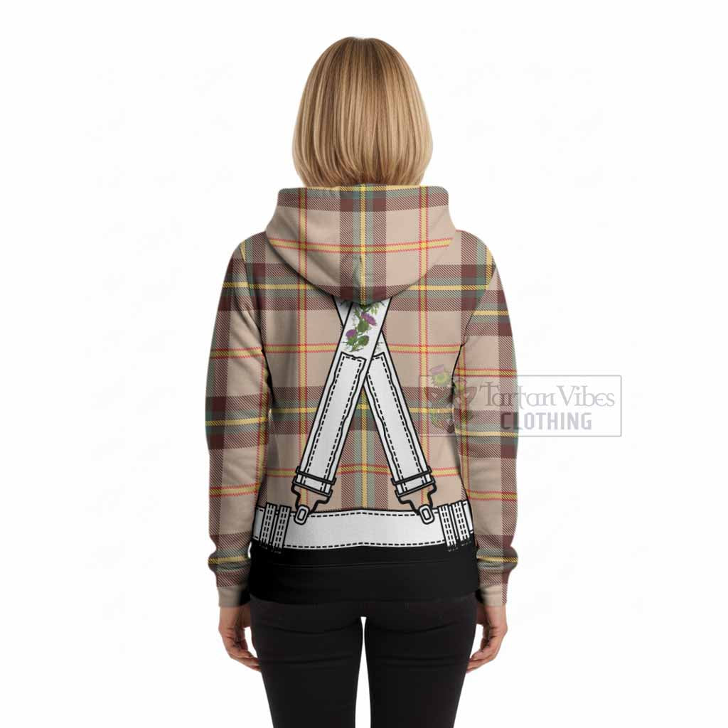 Saskatchewan Tartan Lederhosen Costume Hoodie Scotland Thistle Floral