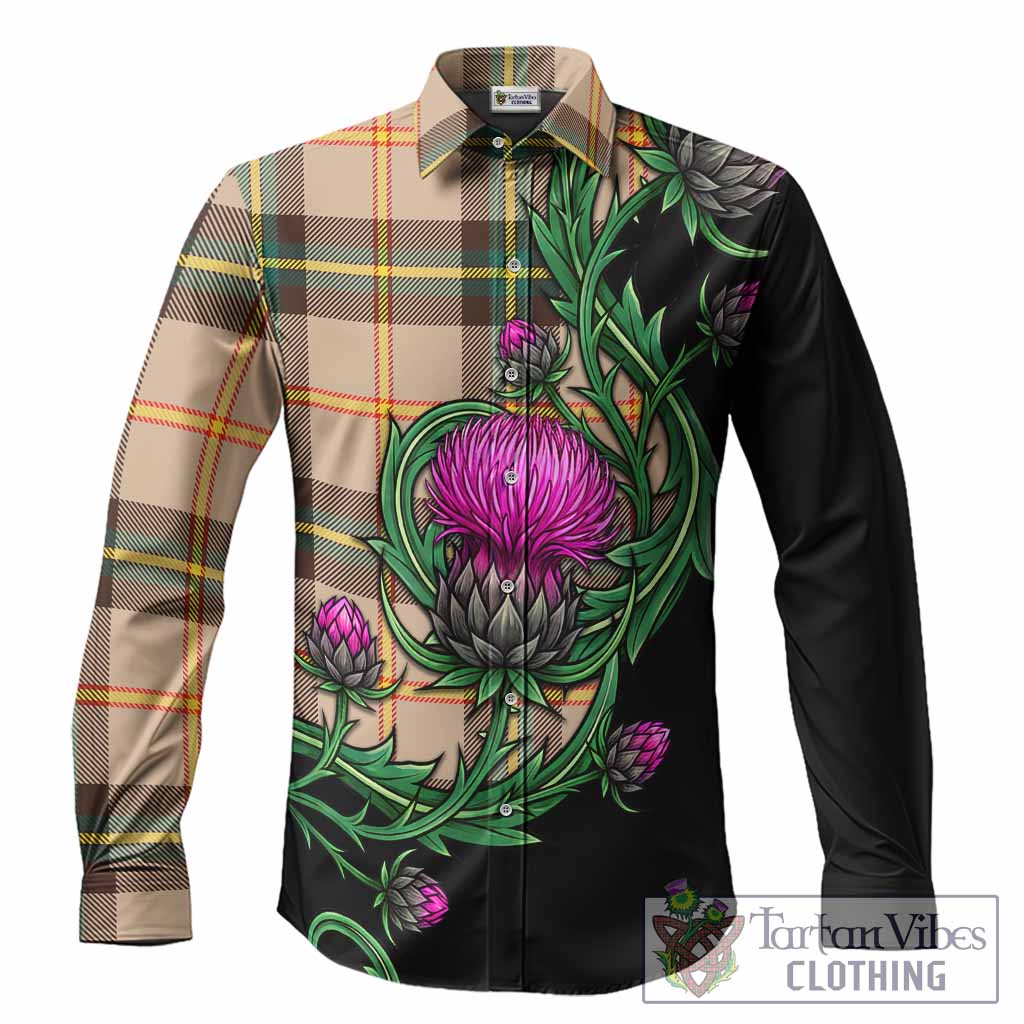Saskatchewan Tartan Long Sleeve Button Shirts Resilient Scottish Thistle