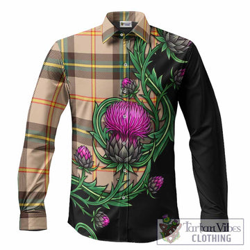 Saskatchewan Tartan Long Sleeve Button Shirts Resilient Scottish Thistle