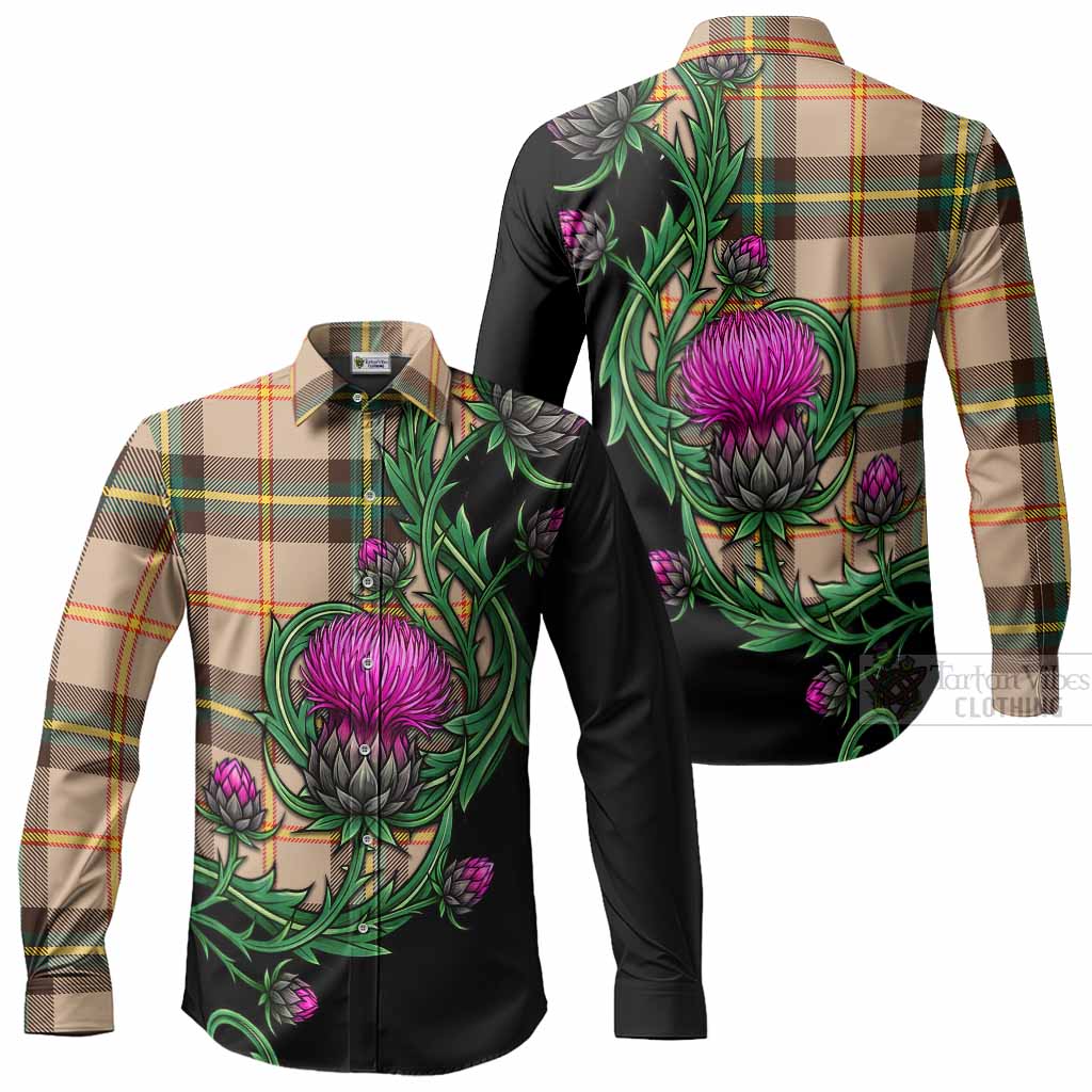 Saskatchewan Tartan Long Sleeve Button Shirts Resilient Scottish Thistle