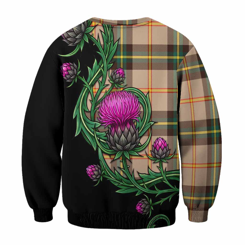 Saskatchewan Tartan Sweatshirt Resilient Scottish Thistle - Tartan Vibes Clothing