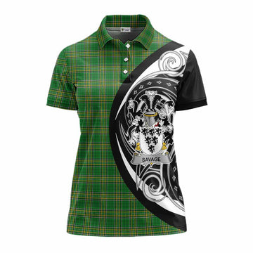Savage Irish Clan Women's Polo Shirt Celtic Circle Style Women - Tartan Vibes Clothing