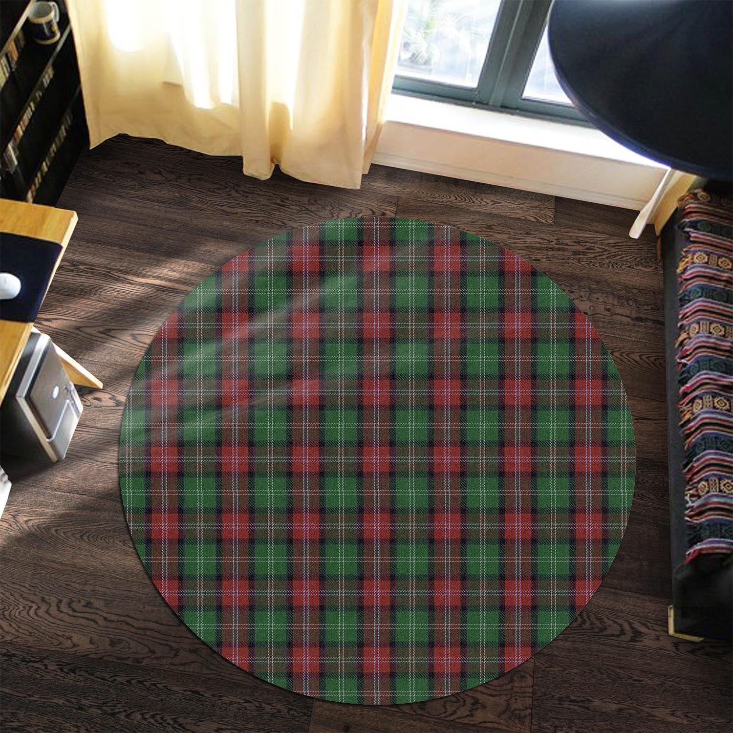 Sawyer Tartan Round Rug Premium Round Rug - Tartan Vibes Clothing