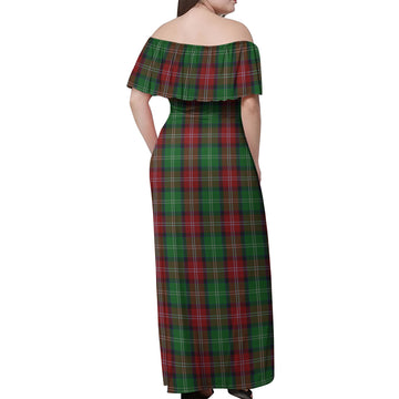 Sawyer Tartan Off Shoulder Long Dress - Tartan Vibes Clothing