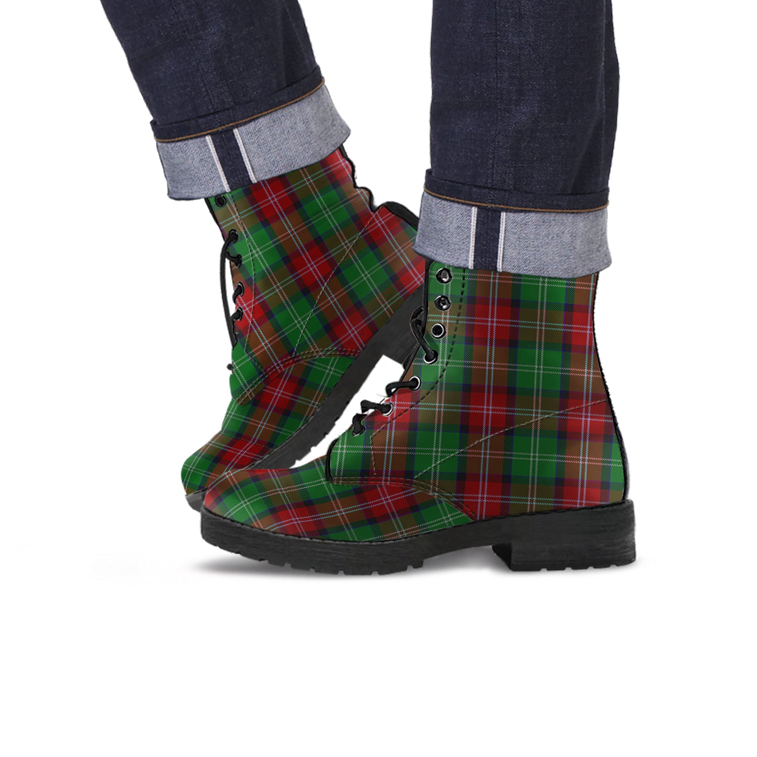 Sawyer Tartan Leather Boots - Tartan Vibes Clothing