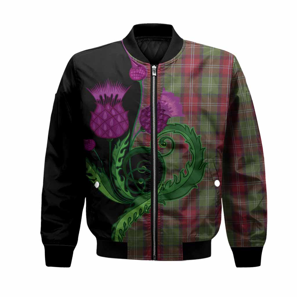 Sawyer Tartan Bomber Jacket Traditional Scottish Thistle