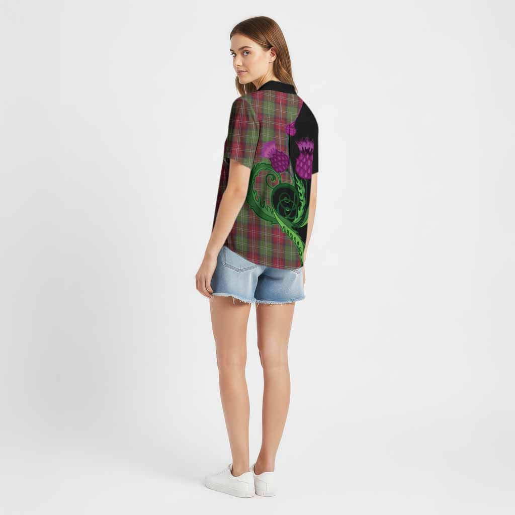 Sawyer Tartan Cotton Hawaiian Shirt Traditional Scottish Thistle