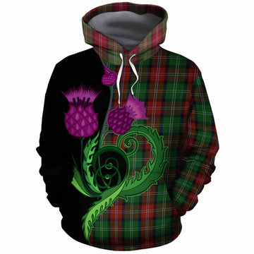 Sawyer Tartan Cotton Hoodie Traditional Scottish Thistle