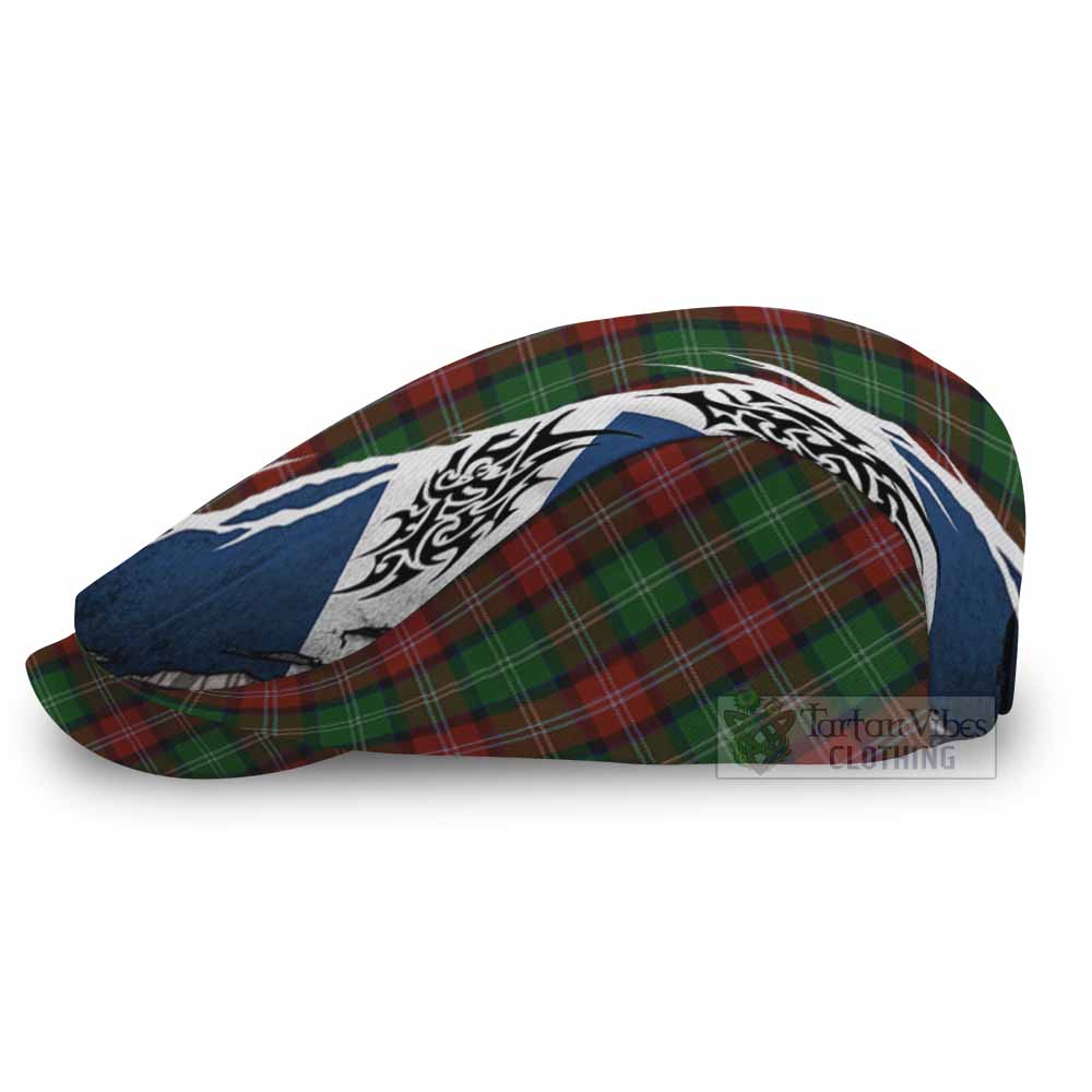 Sawyer Tartan Flat Cap, Jeff Cap Scotland Flag Ripped Tribal Design