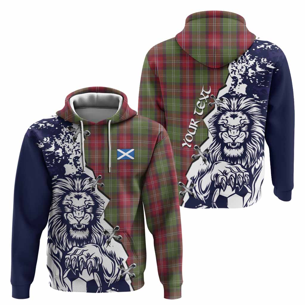 Sawyer Tartan Scottish Hoodie Angry Lion With Soccer Ball Style