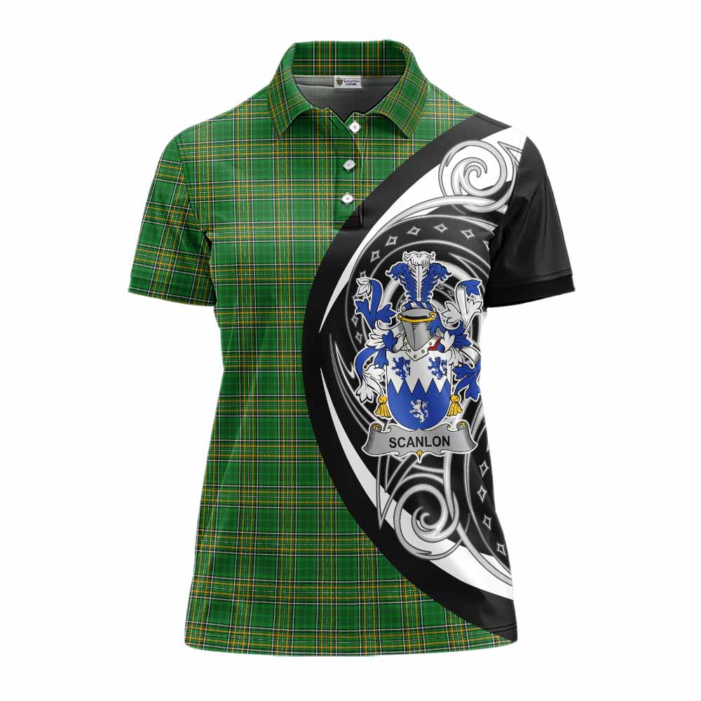 Scanlon Irish Clan Women's Polo Shirt Celtic Circle Style Women - Tartan Vibes Clothing