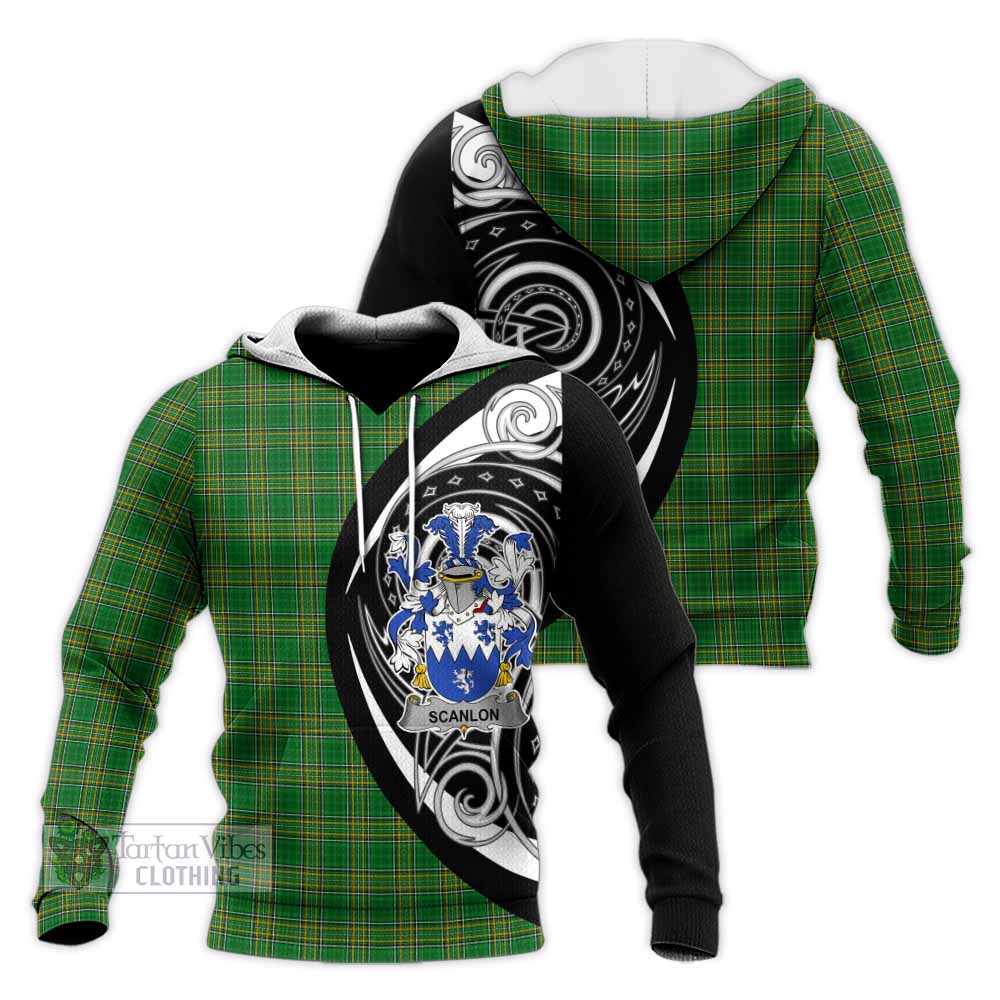 Scanlon Irish Clan Knitted Hoodie Celtic Circle Style - Tartan Vibes Clothing