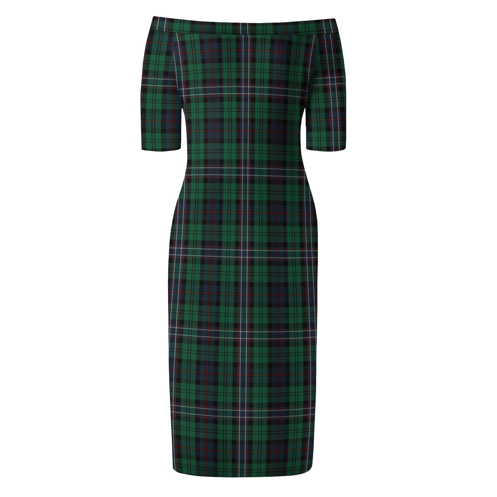 Scotland National Tartan Off Shoulder Lady Dress - Tartan Vibes Clothing