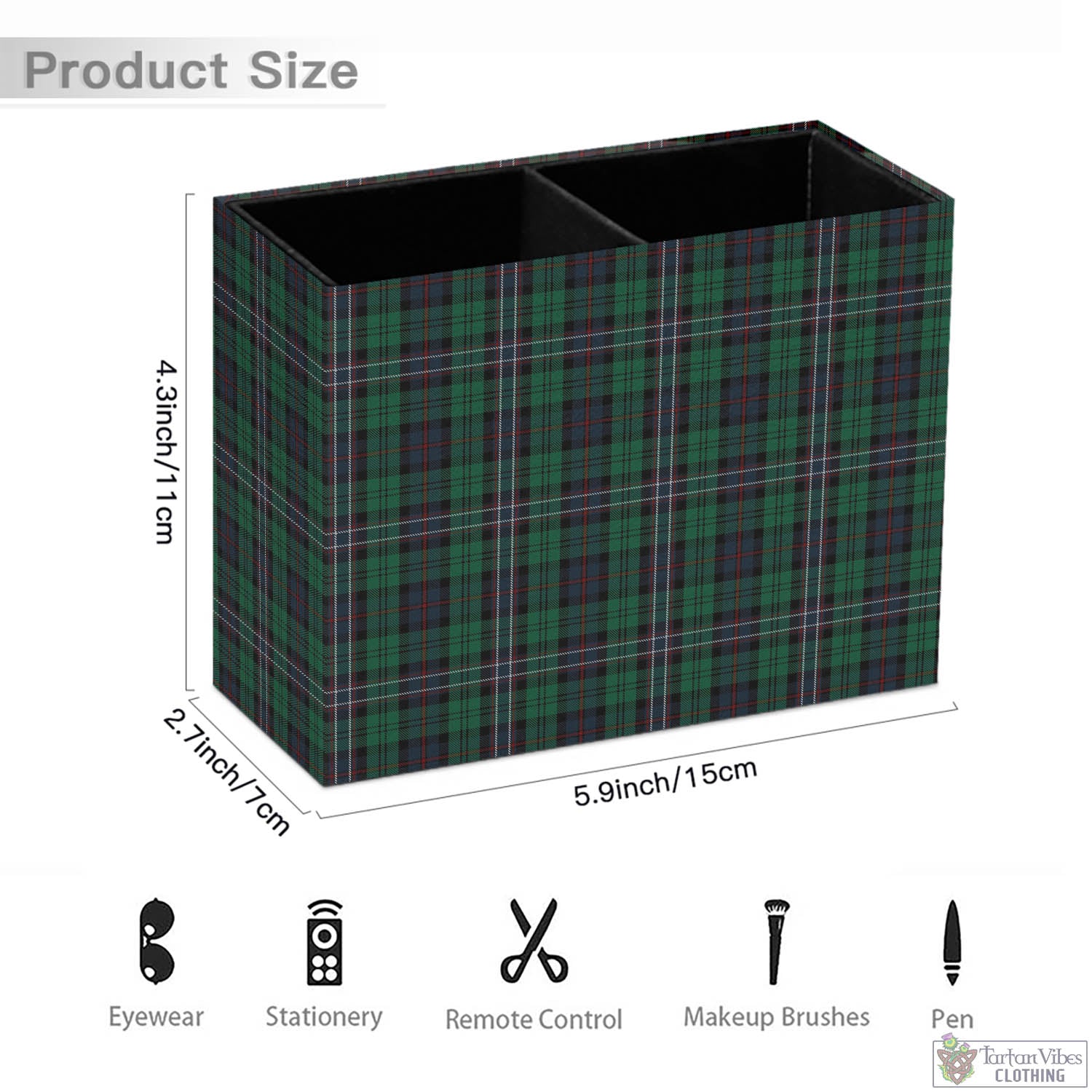Tartan Vibes Clothing Scotland National Tartan Pen Holder
