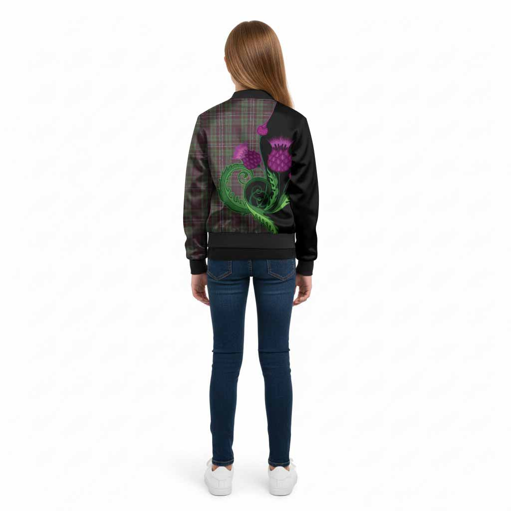 Scotland National Tartan Kid Bomber Jacket Traditional Scottish Thistle