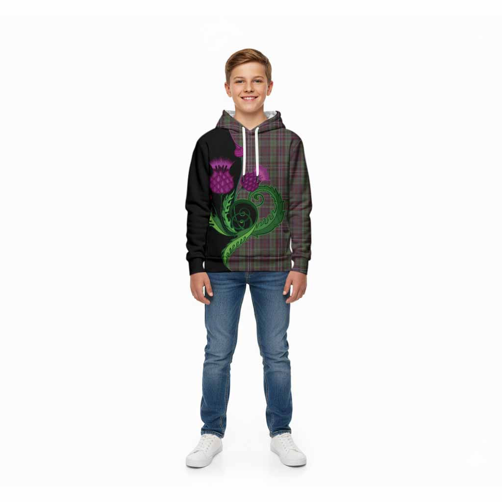 Scotland National Tartan Kid Hoodie Traditional Scottish Thistle