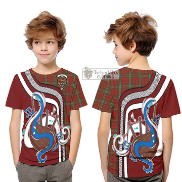 Scott Tartan Kid T-Shirt with Epic Bagpipe Style