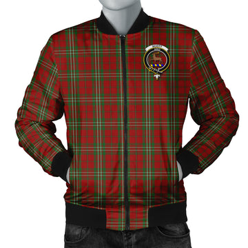 Scott Tartan Bomber Jacket with Family Crest
