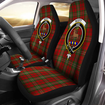 Scott Tartan Car Seat Cover with Family Crest One Size - Tartanvibesclothing