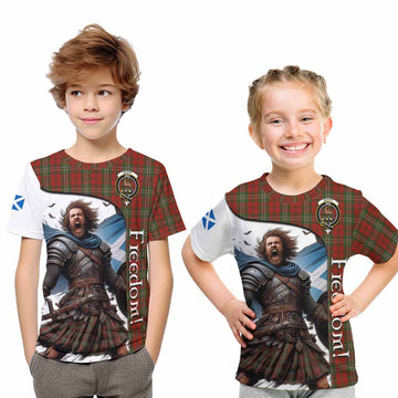 Scott Crest Tartan Kid T-Shirt Inspired by the Freedom of Scottish Warrior