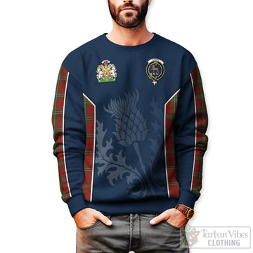 Scott Tartan Sweatshirt with Family Crest and Scottish Thistle Vibes Sport Style