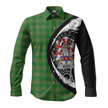 Scott Irish Clan Long Sleeve Button Shirt Celtic Circle Style Men's Shirt S - Tartan Vibes Clothing